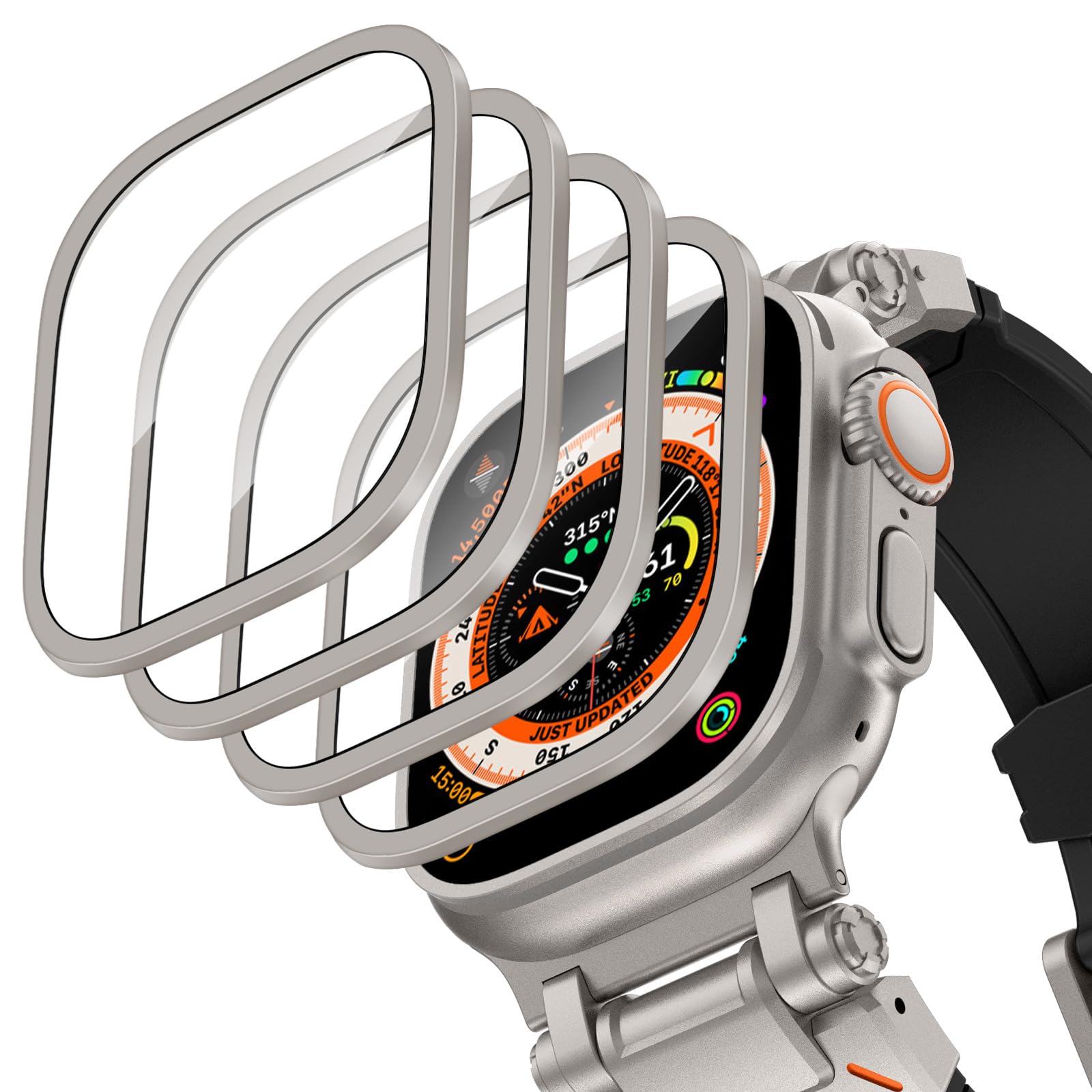 Watch Face Protector - Apple Watch Ultra 2-3용 알루미늄 합금
