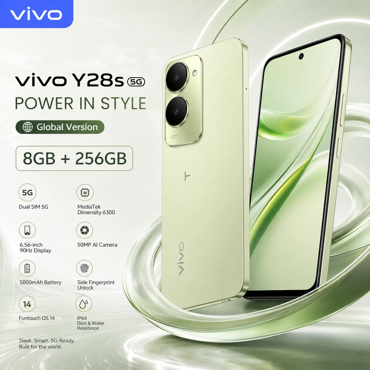 Vivo Y28 - 새로운 vivo Y28s 5G 스마트폰 8GB+256GB,