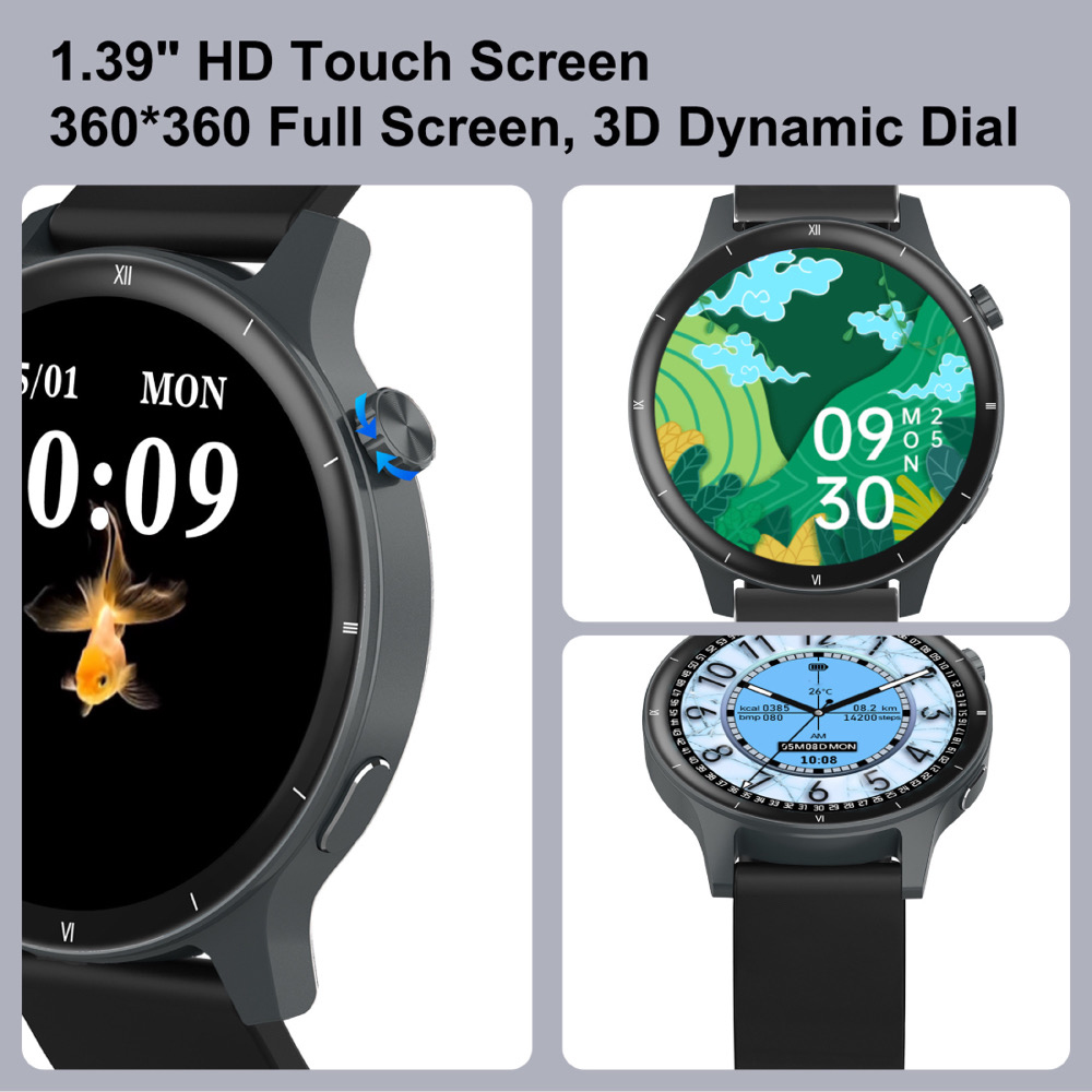 Smartwatch Faces - IP68 방수 스마트워치 여성용 1.39인치 남녀공용