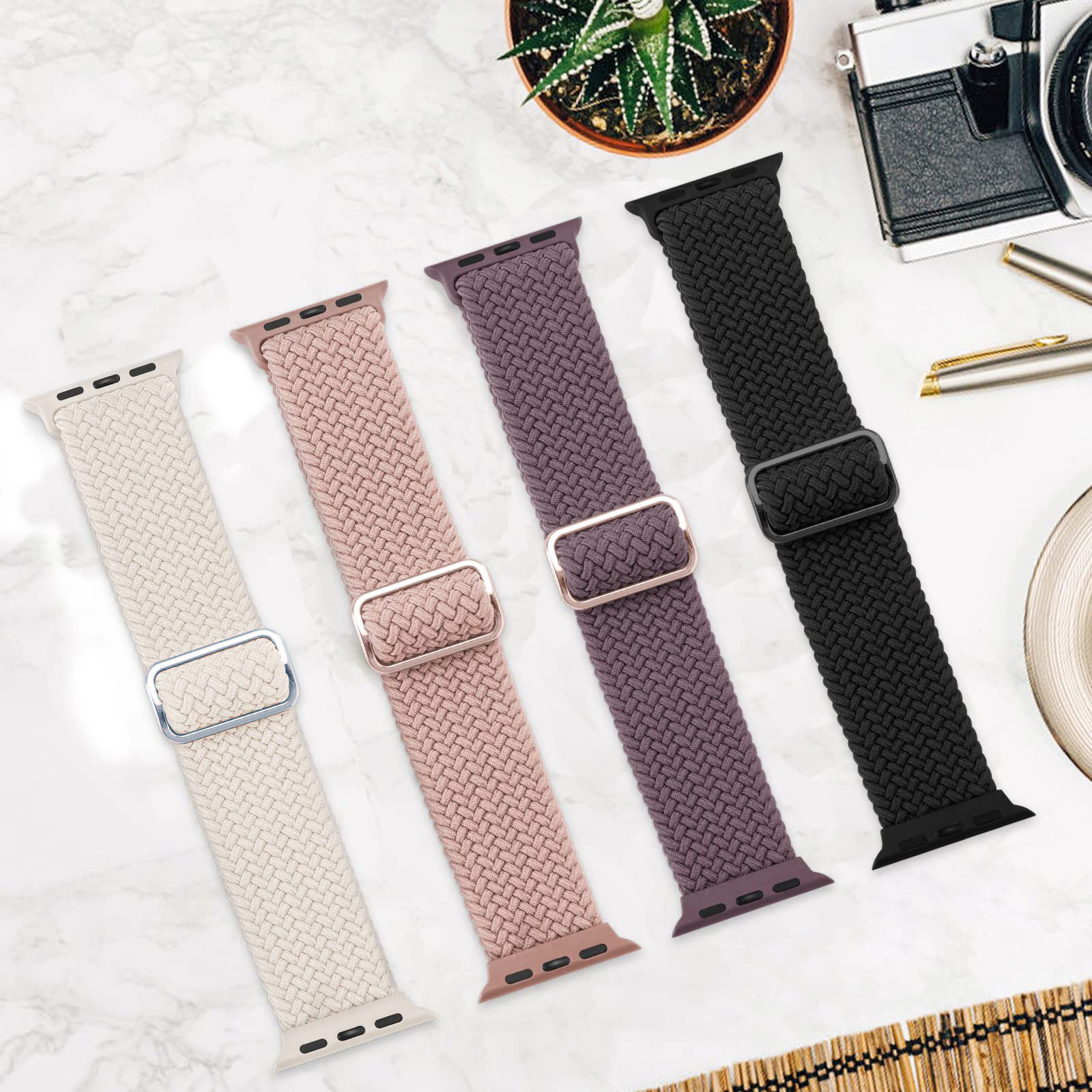 애플 워치 밴드용 브레이드 스트랩 40mm 41mm 4 - Smartwatch Watch Accessories For Women 리뷰 및 가격