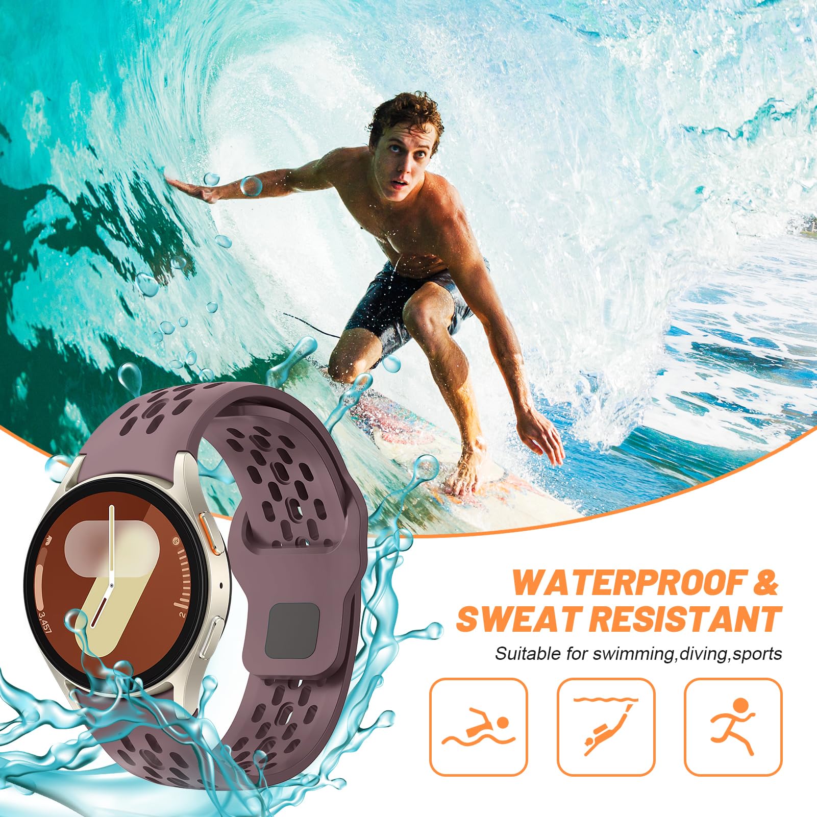 삼성 갤럭시 워치 7 FE 44mm 40mm용 스트랩, - Smartwatch Watch Accessories For Women 리뷰 및 가격