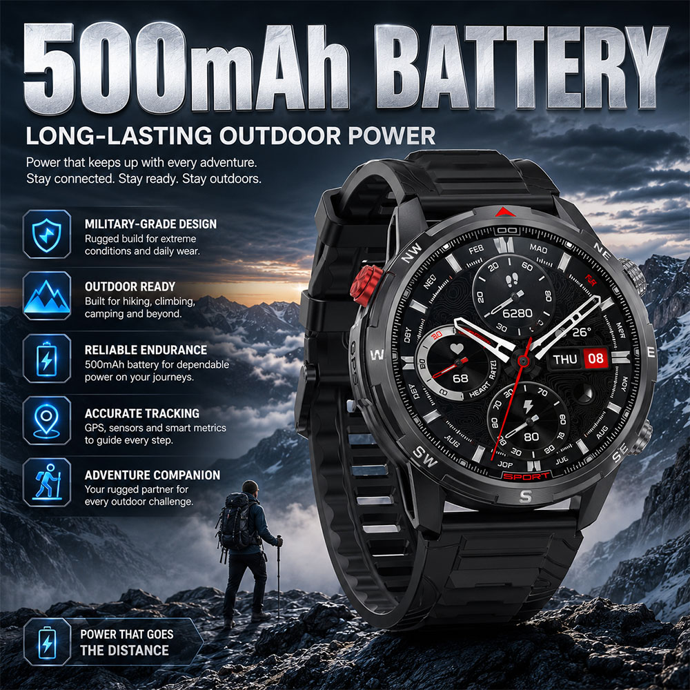 다기능 스포츠 GPS 스마트워치 5ATM 방수 고도계  - Smartwatch Faces 리뷰 및 가격