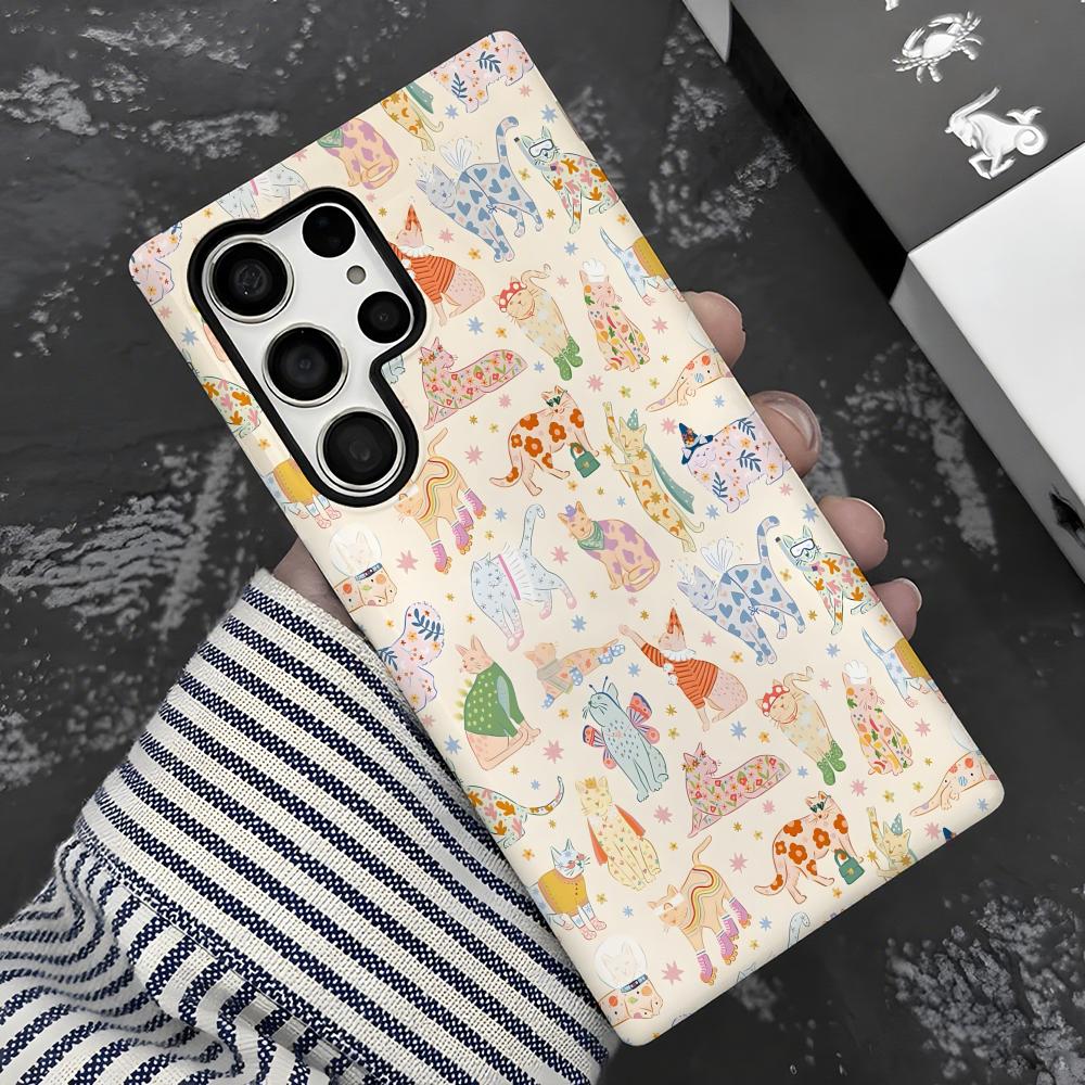 귀여운 고양이 폰 케이스 2-in-1 광택 쉘 삼성 갤 - Samsung Galaxy S25 리뷰 및 가격