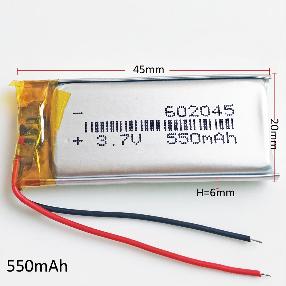 로트 10 PCS 3.7V 550mAh Lipo 충전식 - Smartwatch Headset 리뷰 및 가격